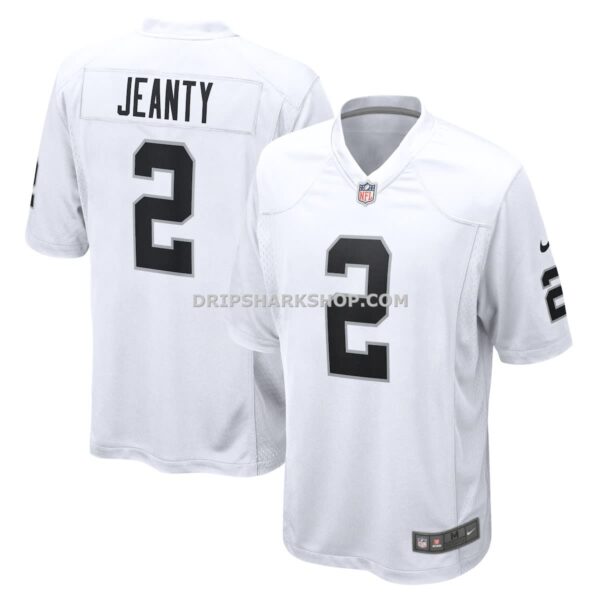 Mens Nike Ashton Jeanty White Las Vegas Raiders Game Jersey