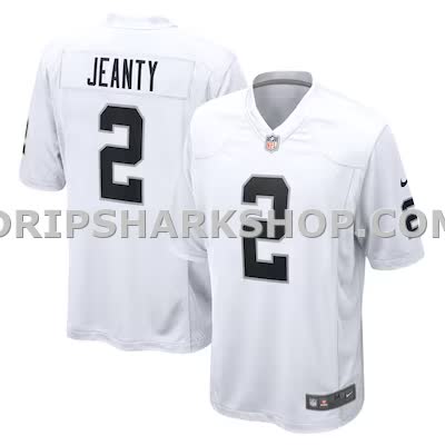 Mens Nike Ashton Jeanty White Las Vegas Raiders Game Jersey