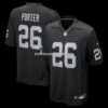 Mens Nike Darien Porter Black Las Vegas Raiders Team Game Jersey