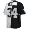 Mens Mitchell And Ness Bo Jackson Black Silver Las Vegas Raiders Big And Tall Split Legacy Retired Player Replica Jersey