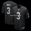 Mens Nike Zamir White Black Las Vegas Raiders Team Game Jersey