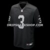 Mens Nike Zamir White Black Las Vegas Raiders Team Game Jersey
