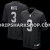 Mens Nike Zamir White Black Las Vegas Raiders Team Game Jersey