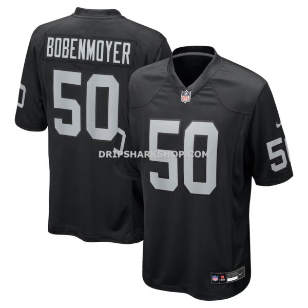 Mens Nike Jacob Bobenmoyer Black Las Vegas Raiders Game Player Jersey