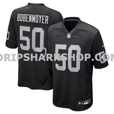 Mens Nike Jacob Bobenmoyer Black Las Vegas Raiders Game Player Jersey