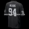 NFL17d160G06-8e6285 Mens Nike Christian Wilkins Black Las Vegas Raiders Team Game Jersey