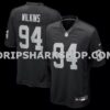 NFL17d160M01-67556a Mens Nike Christian Wilkins Black Las Vegas Raiders Team Game Jersey