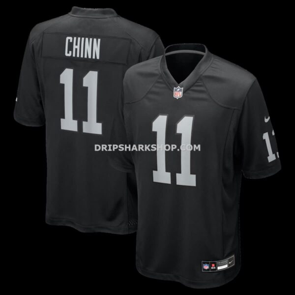 Mens Nike Jeremy Chinn Black Las Vegas Raiders Team Game Jersey