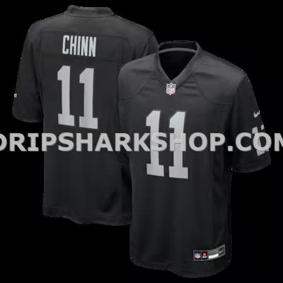 Mens Nike Jeremy Chinn Black Las Vegas Raiders Team Game Jersey