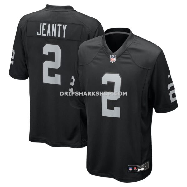 Mens Nike Ashton Jeanty Black Las Vegas Raiders Team Game Jersey