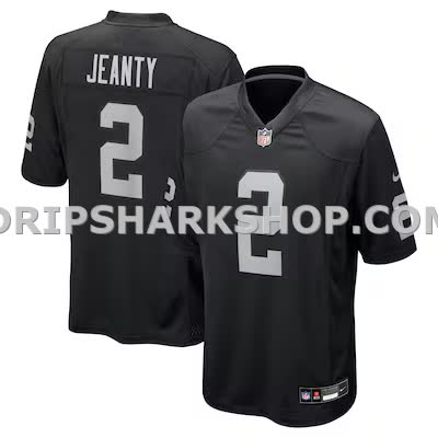 Mens Nike Ashton Jeanty Black Las Vegas Raiders Team Game Jersey