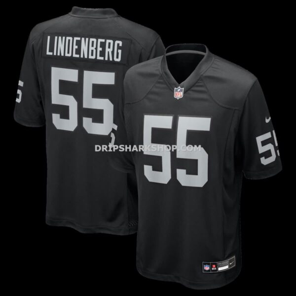 Mens Nike Cody Lindenberg Black Las Vegas Raiders Team Game Jersey