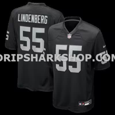 Mens Nike Cody Lindenberg Black Las Vegas Raiders Team Game Jersey