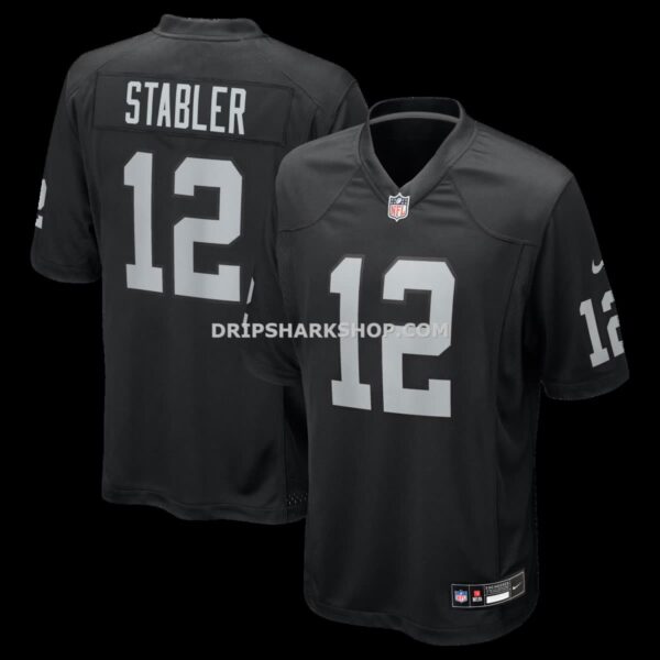 Mens Nike Ken Stabler Black Las Vegas Raiders Game Retired Player Jersey
