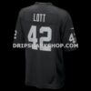 Mens Nike Ronnie Lott Black Las Vegas Raiders Game Retired Player Jersey