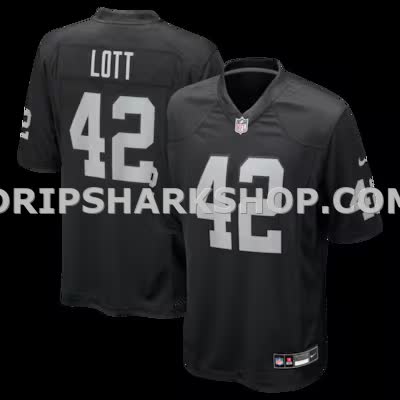 Mens Nike Ronnie Lott Black Las Vegas Raiders Game Retired Player Jersey