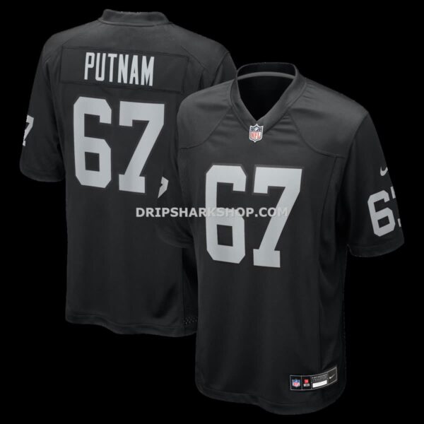 Mens Nike Will Putnam Black Las Vegas Raiders Team Game Jersey