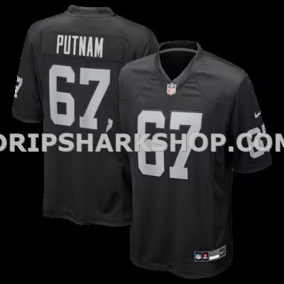 Mens Nike Will Putnam Black Las Vegas Raiders Team Game Jersey