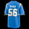 Mens Nike Kanai Mauga Powder Blue Los Angeles Chargers Team Game Jersey