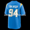 Mens Nike Dalvin Tomlinson Powder Blue Los Angeles Chargers Team Game Jersey