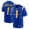 Mens Nike Quentin Johnston Royal Los Angeles Chargers Alternate Game Jersey