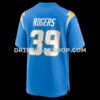 Mens Nike Eric Rogers Powder Blue Los Angeles Chargers Team Game Jersey