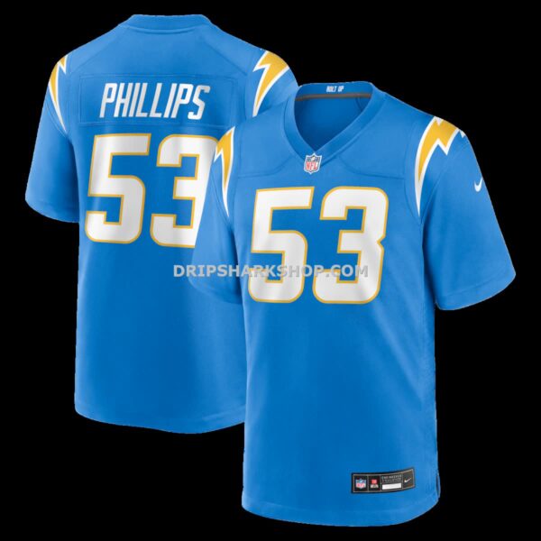 Mens Nike Delshawn Phillips Powder Blue Los Angeles Chargers Team Game Jersey