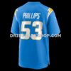 Mens Nike Delshawn Phillips Powder Blue Los Angeles Chargers Team Game Jersey