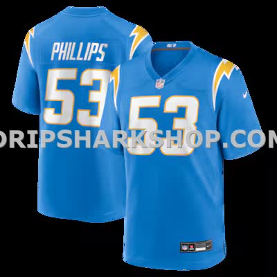 Mens Nike Delshawn Phillips Powder Blue Los Angeles Chargers Team Game Jersey