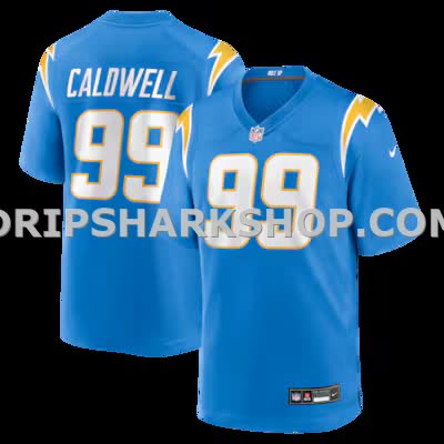 Mens Nike Jamaree Caldwell Powder Blue Los Angeles Chargers Team Game Jersey