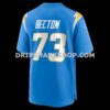 NFL1829e3G06-97bf6f Mens Nike Mekhi Becton Powder Blue Los Angeles Chargers Team Game Jersey
