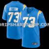 NFL1829e3M01-3d771a Mens Nike Mekhi Becton Powder Blue Los Angeles Chargers Team Game Jersey