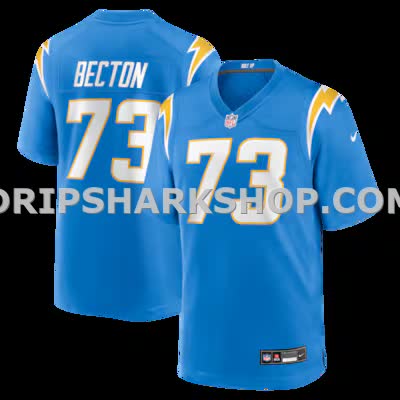 Mens Nike Mekhi Becton Powder Blue Los Angeles Chargers Team Game Jersey