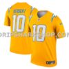 Mens Nike Justin Herbert Gold Los Angeles Chargers Alternate Charger Power Legend Player Performance Top
