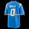 Mens Nike Daiyan Henley Powder Blue Los Angeles Chargers Team Game Jersey