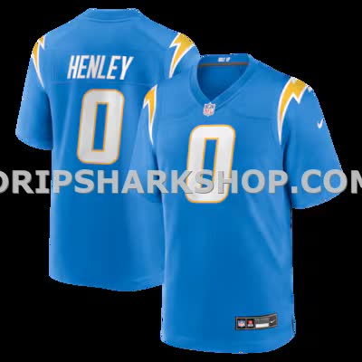 Mens Nike Daiyan Henley Powder Blue Los Angeles Chargers Team Game Jersey