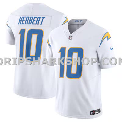 Mens Nike Justin Herbert White Los Angeles Chargers Vapor Fuse Limited Jersey