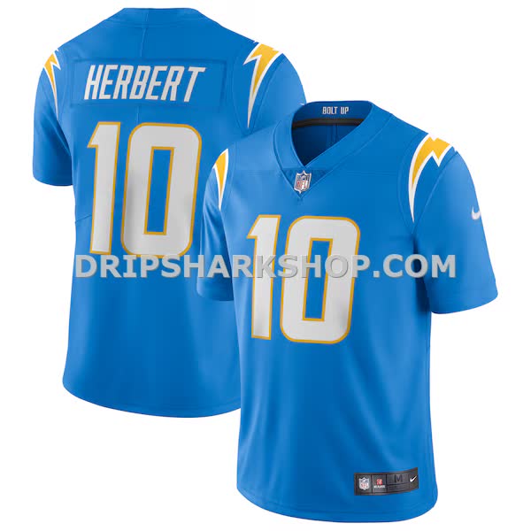Mens Nike Justin Herbert Powder Blue Los Angeles Chargers Vapor Limited Jersey Pi3924000