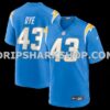 Mens Nike Troy Dye Powder Blue Los Angeles Chargers Game Jersey