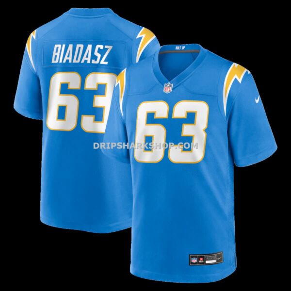 Mens Nike Tyler Biadasz Powder Blue Los Angeles Chargers Team Game Jersey