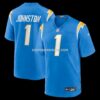 Mens Nike Quentin Johnston Powder Blue Los Angeles Chargers Game Player Jersey