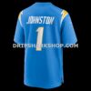 Mens Nike Quentin Johnston Powder Blue Los Angeles Chargers Game Player Jersey