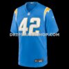 Mens Nike Tucker Fisk Powder Blue Los Angeles Chargers Team Game Jersey