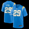 Mens Nike Tarheeb Still Powder Blue Los Angeles Chargers Team Game Jersey