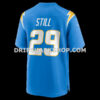 Mens Nike Tarheeb Still Powder Blue Los Angeles Chargers Team Game Jersey