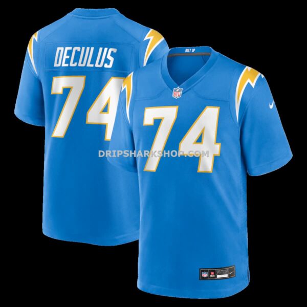 Mens Nike Austin Deculus Powder Blue Los Angeles Chargers Team Game Jersey