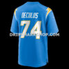 Mens Nike Austin Deculus Powder Blue Los Angeles Chargers Team Game Jersey