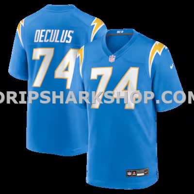 Mens Nike Austin Deculus Powder Blue Los Angeles Chargers Team Game Jersey