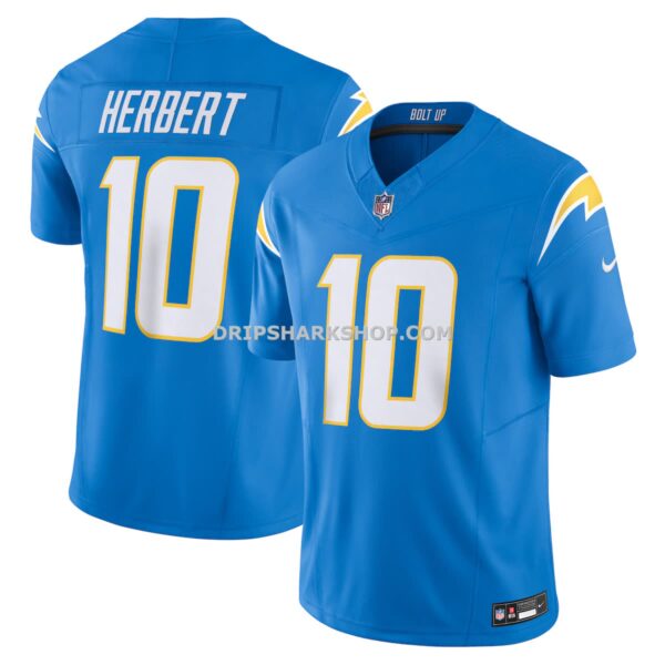 NFL18534aG04-dbd782 Mens Nike Justin Herbert Powder Blue Los Angeles Chargers Vapor Fuse Limited Jersey