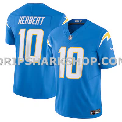 Mens Nike Justin Herbert Powder Blue Los Angeles Chargers Vapor Fuse Limited Jersey
